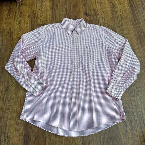 Southern Tide plaid long sleeve button front shirt L - Picture 6 of 7